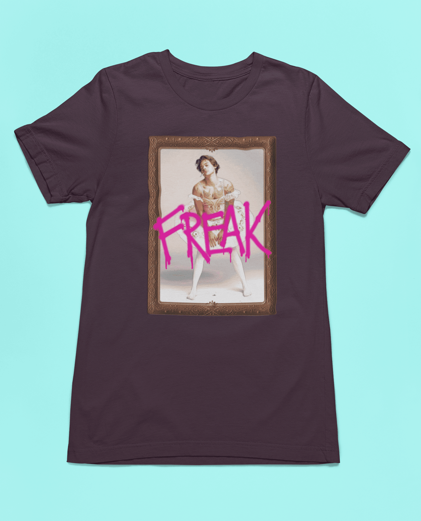 Harry Styles Merch: Ballerina Freak Tee tshirts xs Oxblood Black